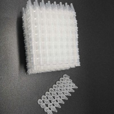0.1mL PCR 8-스트립은 명백한 낮은 파이프 메디컬 실험실을 관을 달지 않습니다 소비재의 어떤 커버